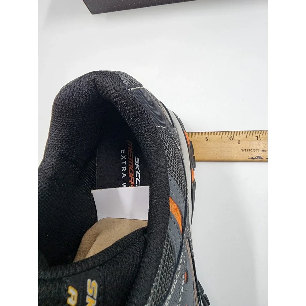 Skechers After Burn Memory Foam Mens Extra Wide Charcoal Grey Sneakers 50125EWW